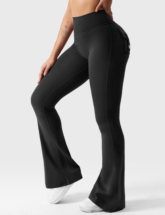 Leggings Brittany flare con tasche 30″