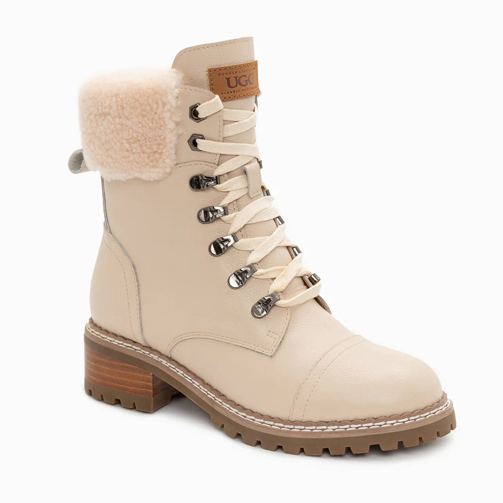 UGG Lyric Lace Up Leather Boots