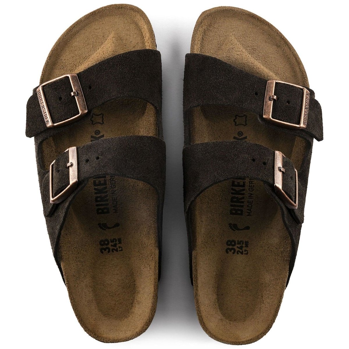 Birkenstock Arizona Two-Strap Sandals - Mocha Suede
