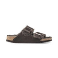 Birkenstock Arizona Shearling Two Strap Sandals - Mocha Suede