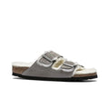 Birkenstock Arizona Shearling Two Strap Sandals - Stone Suede