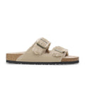 Birkenstock Arizona Shearling Two Strap Sandals - Taupe Suede