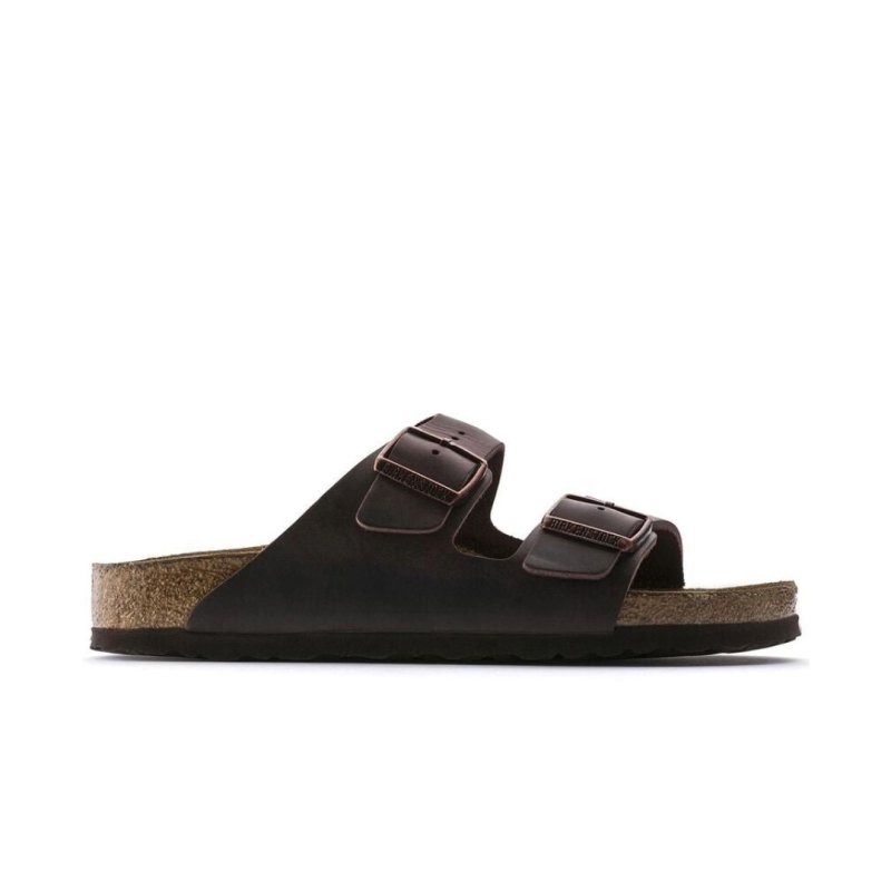 Birkenstock Arizona Soft Footbed Two Strap Sandals - Habana Oiled Leather