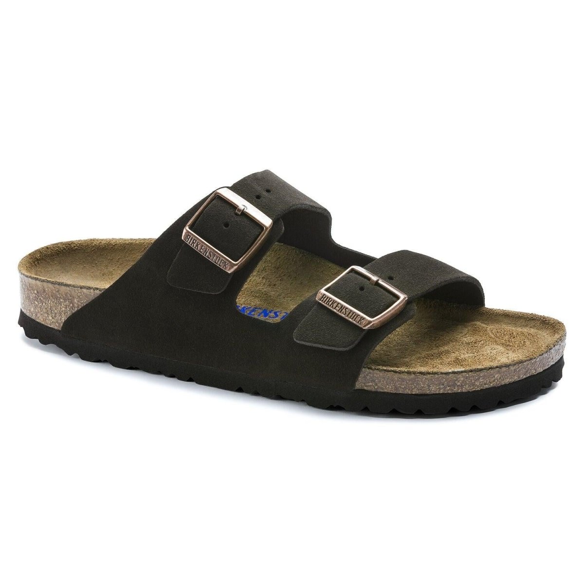 Birkenstock Arizona Soft Footbed Two Strap Sandals - Mocha Suede