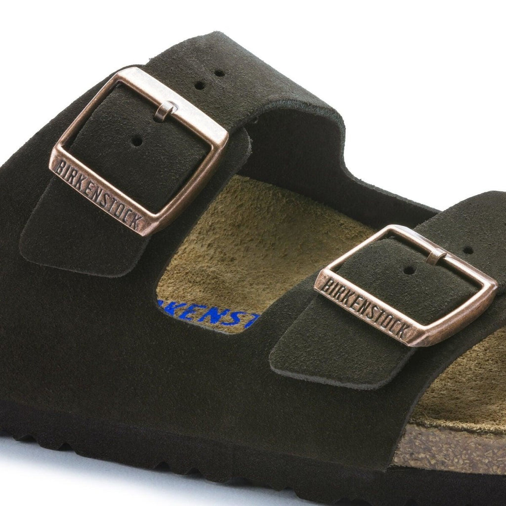 Birkenstock Arizona Soft Footbed Two Strap Sandals - Mocha Suede