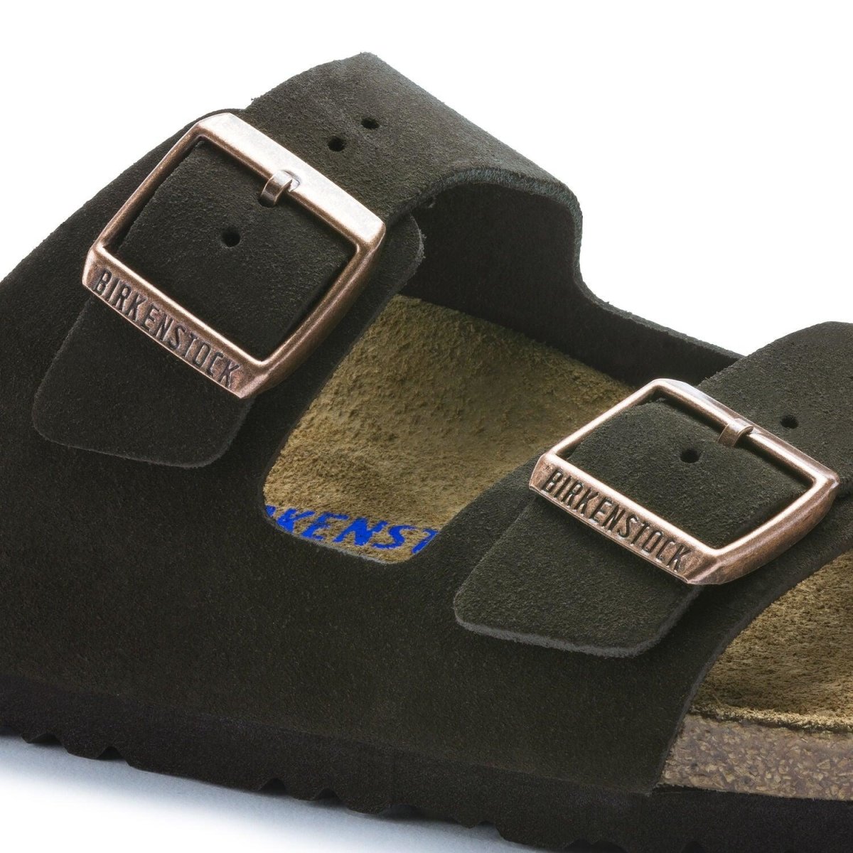 Birkenstock Arizona Soft Footbed Two Strap Sandals - Mocha Suede