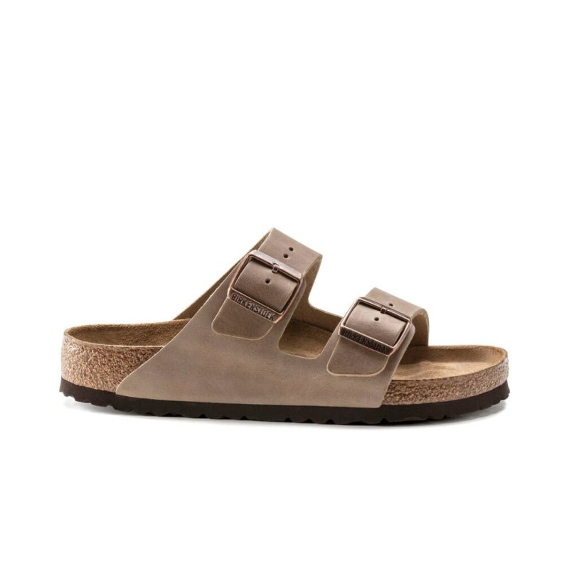 Birkenstock Arizona Soft Footbed Two Strap Sandals - Tobacco Oiled Leather