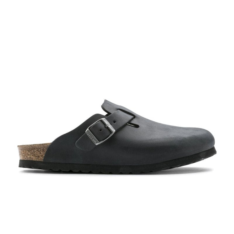 Birkenstock Boston Clog - Black Oiled Leather