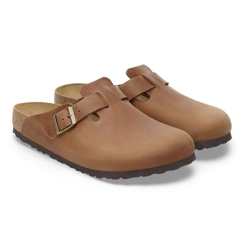 Birkenstock Boston Clog - Cognac Oiled Leather