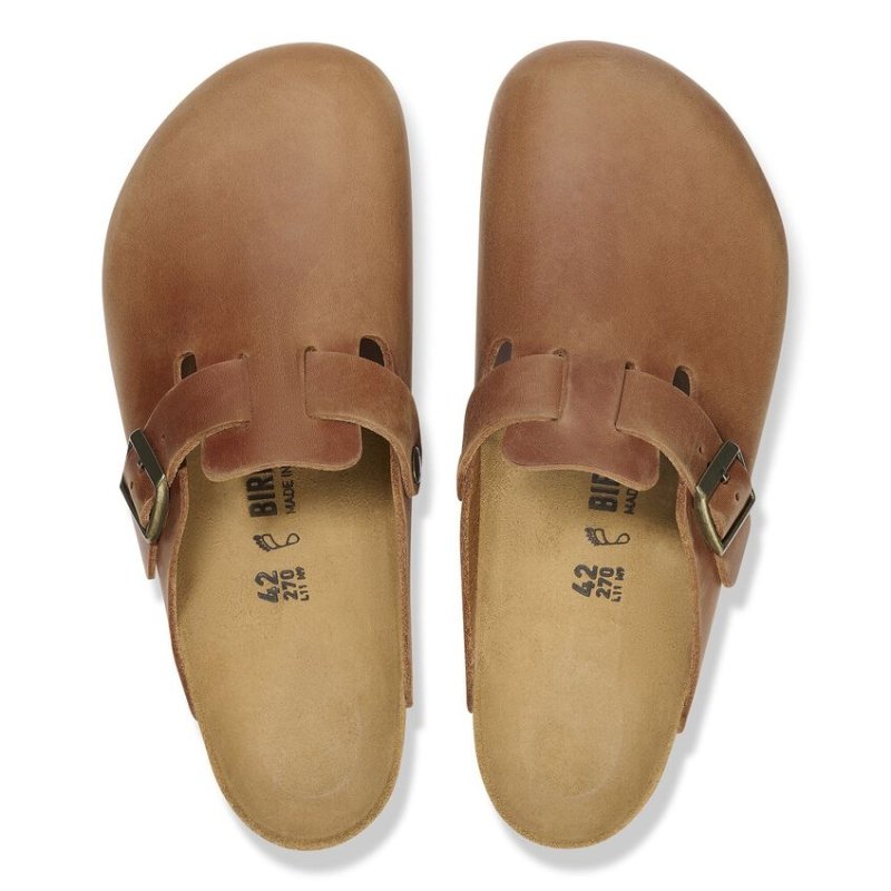 Birkenstock Boston Clog - Cognac Oiled Leather