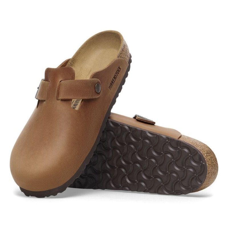 Birkenstock Boston Clog - Cognac Oiled Leather