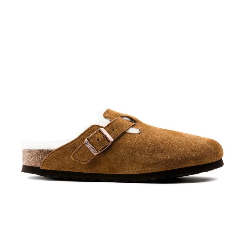 Birkenstock Boston Shearling Clog - Mink Suede