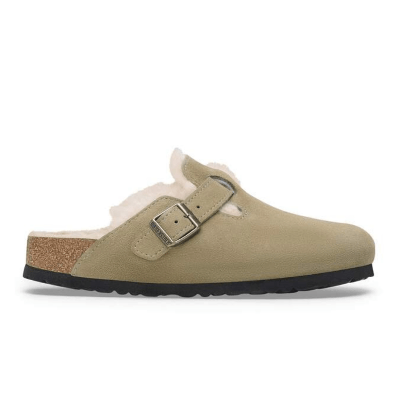 Birkenstock Boston Shearling Clog - Taupe Suede
