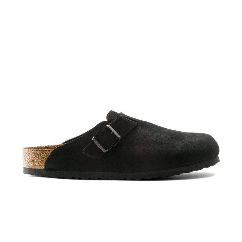 Birkenstock Boston Soft Footbed Clog - Black Suede