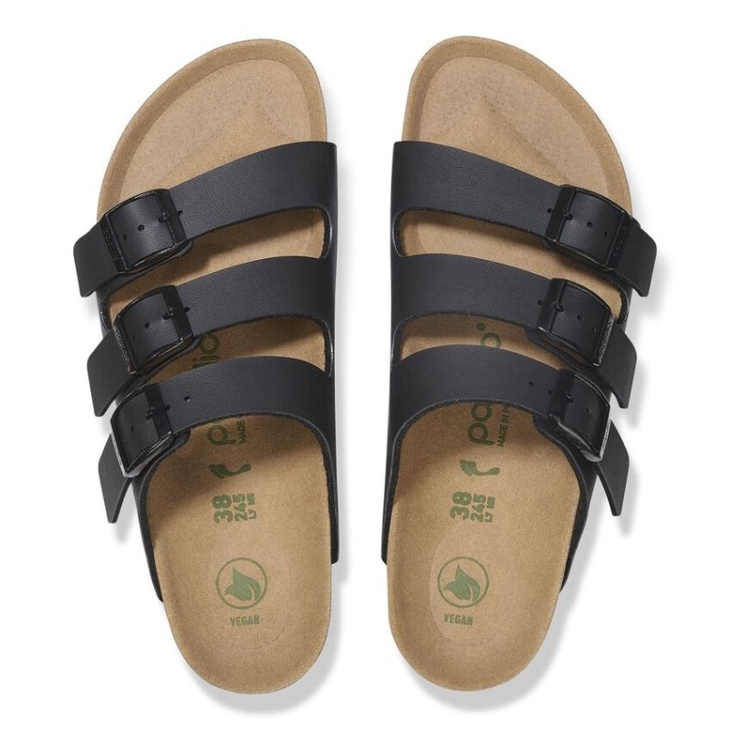 Birkenstock Florida Vegan Platform Sandals - Black Birko-Flor