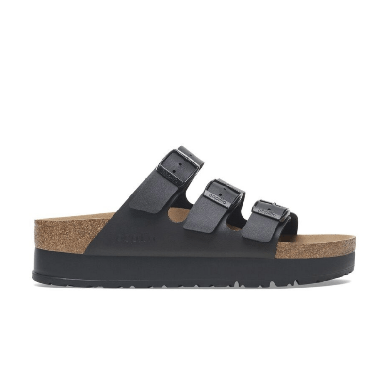 Birkenstock Florida Vegan Platform Sandals - Black Birko-Flor