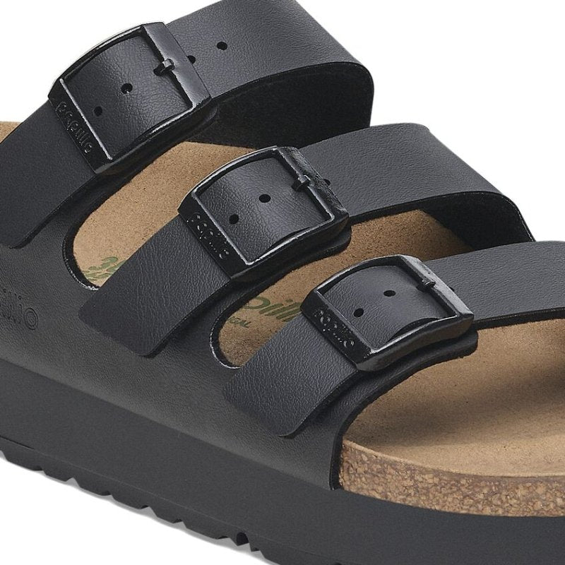 Birkenstock Florida Vegan Platform Sandals - Black Birko-Flor