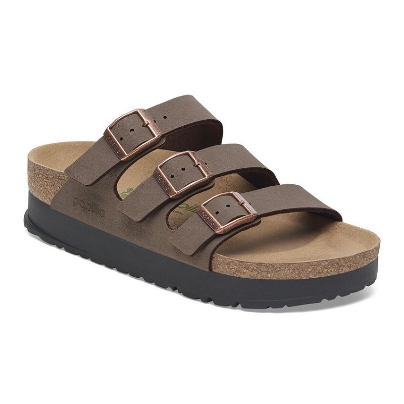 Birkenstock Florida Vegan Platform Sandals - Mocha Birkibuc