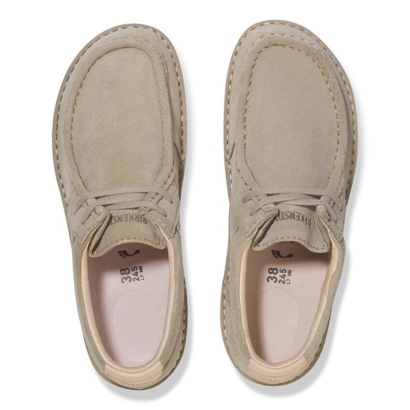 Birkenstock Pasadena Lace-Up Shoes - Taupe Suede
