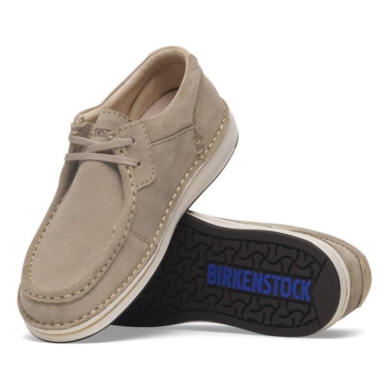 Birkenstock Pasadena Lace-Up Shoes - Taupe Suede
