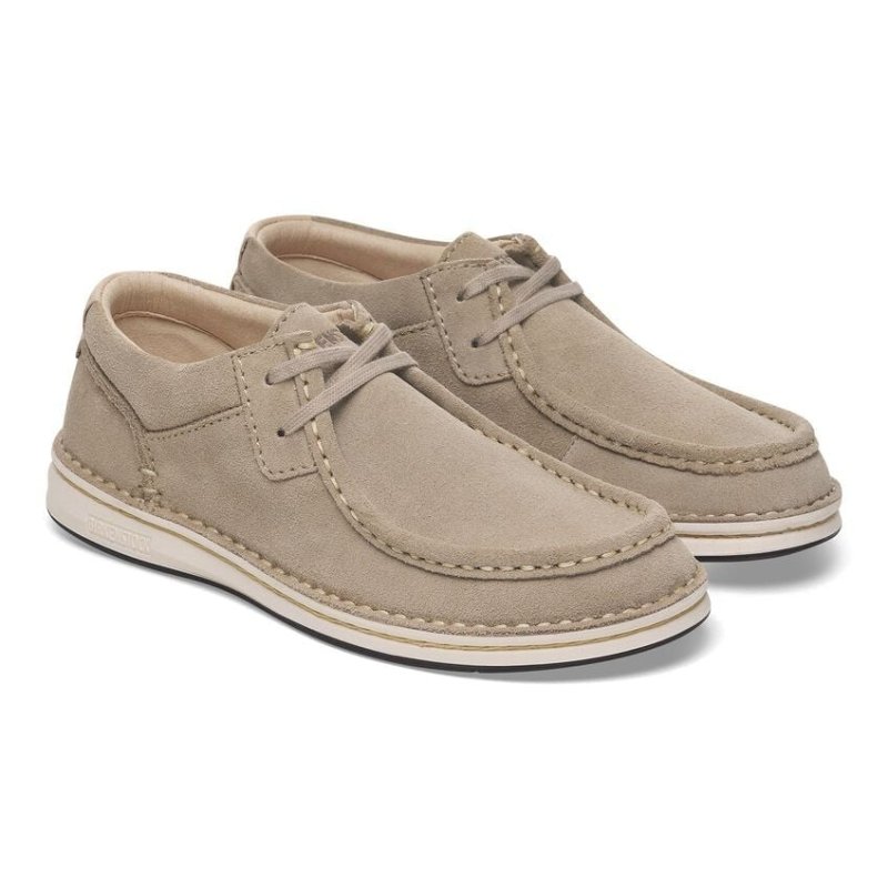 Birkenstock Pasadena Lace-Up Shoes - Taupe Suede