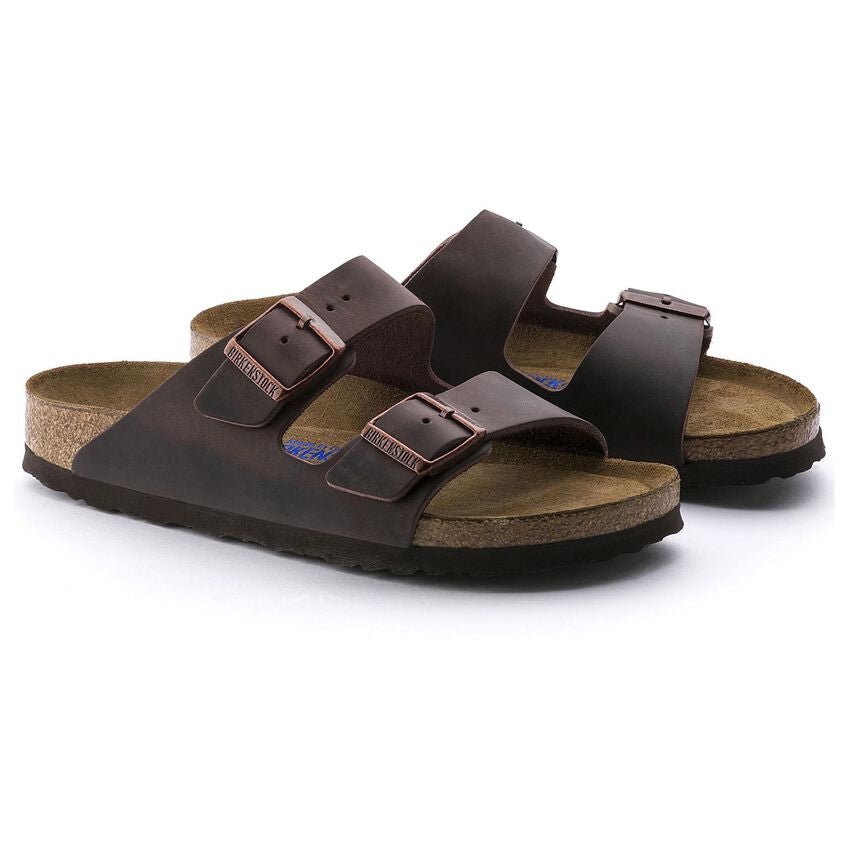 Birkenstock Arizona Soft Footbed Two Strap Sandals - Habana Oiled Leather