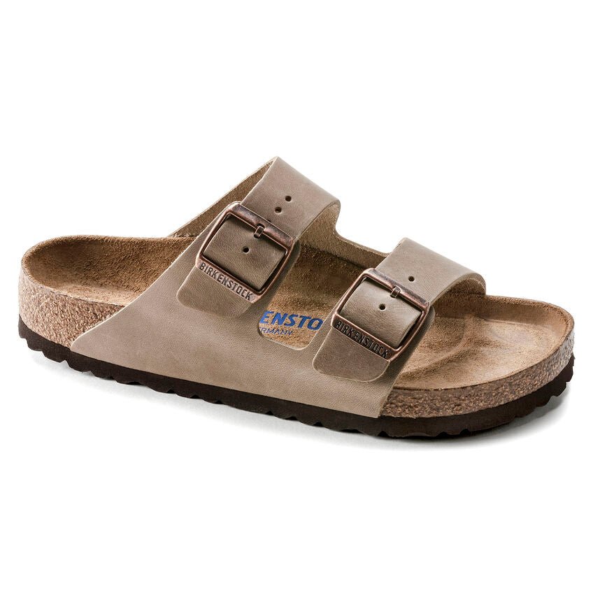 Birkenstock Arizona Soft Footbed Two Strap Sandals - Tobacco Oiled Leather