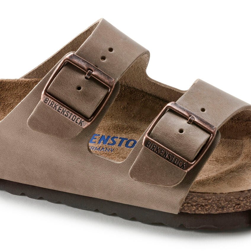 Birkenstock Arizona Soft Footbed Two Strap Sandals - Tobacco Oiled Leather