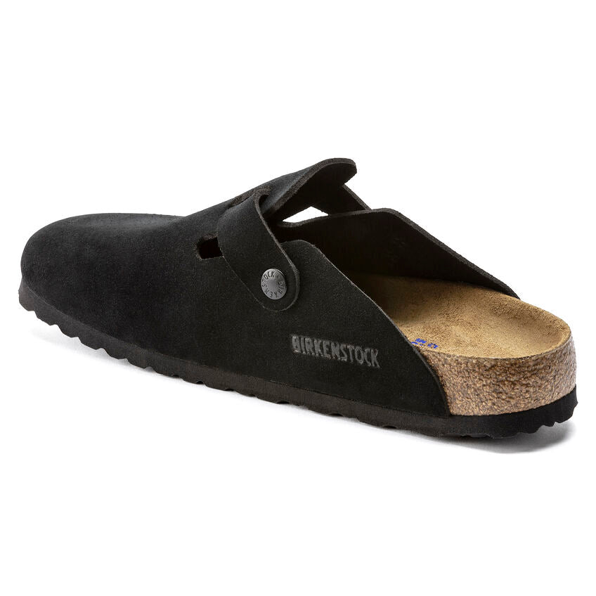 Birkenstock Boston Soft Footbed Clog - Black Suede
