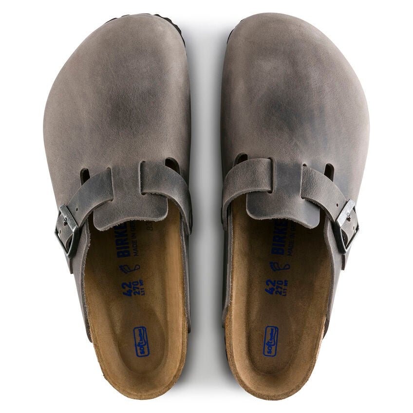 Birkenstock Boston Soft Footbed Clog - Iron Oiled Leather