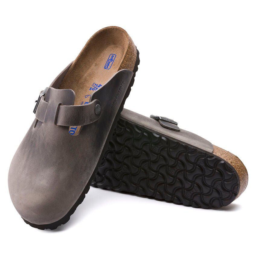 Birkenstock Boston Soft Footbed Clog - Iron Oiled Leather