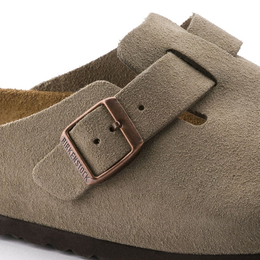 Birkenstock Boston Soft Footbed Clog - Taupe Suede