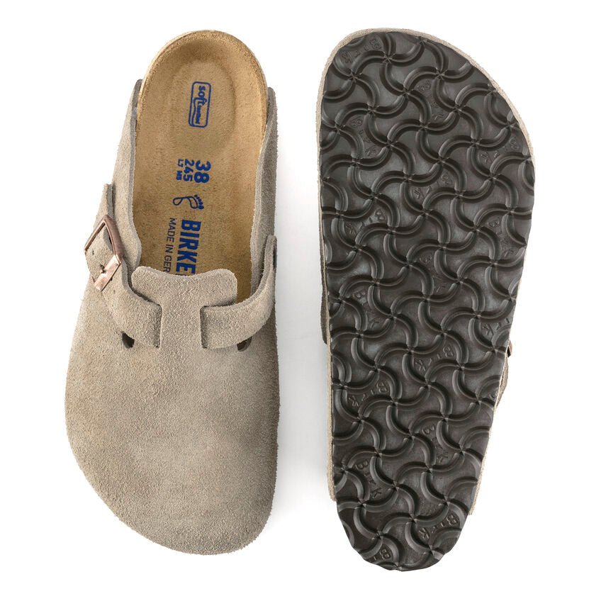 Birkenstock Boston Soft Footbed Clog - Taupe Suede