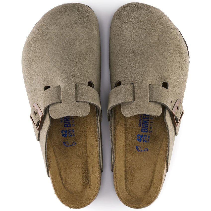 Birkenstock Boston Soft Footbed Clog - Taupe Suede