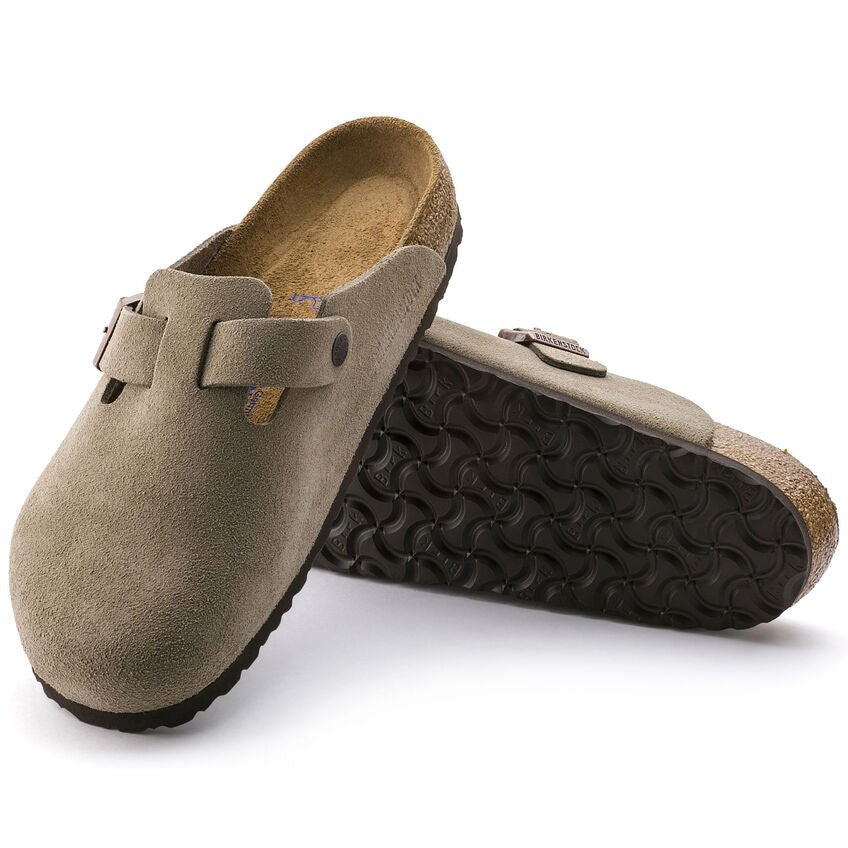 Birkenstock Boston Soft Footbed Clog - Taupe Suede