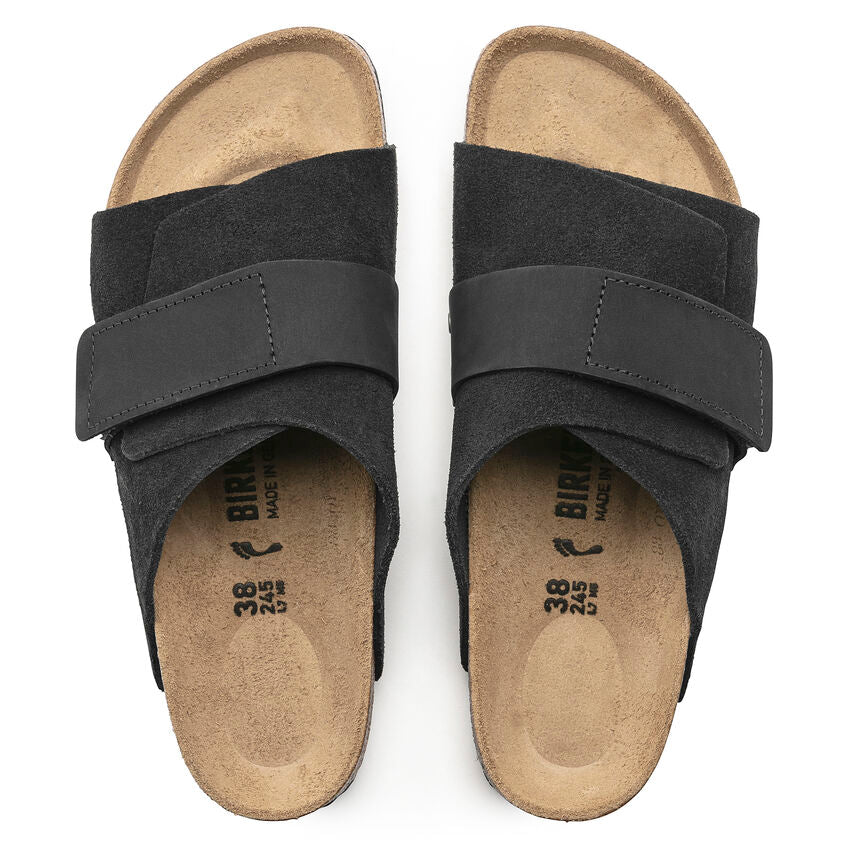Birkenstock Kyoto One-Strap Sandals - Black Suede