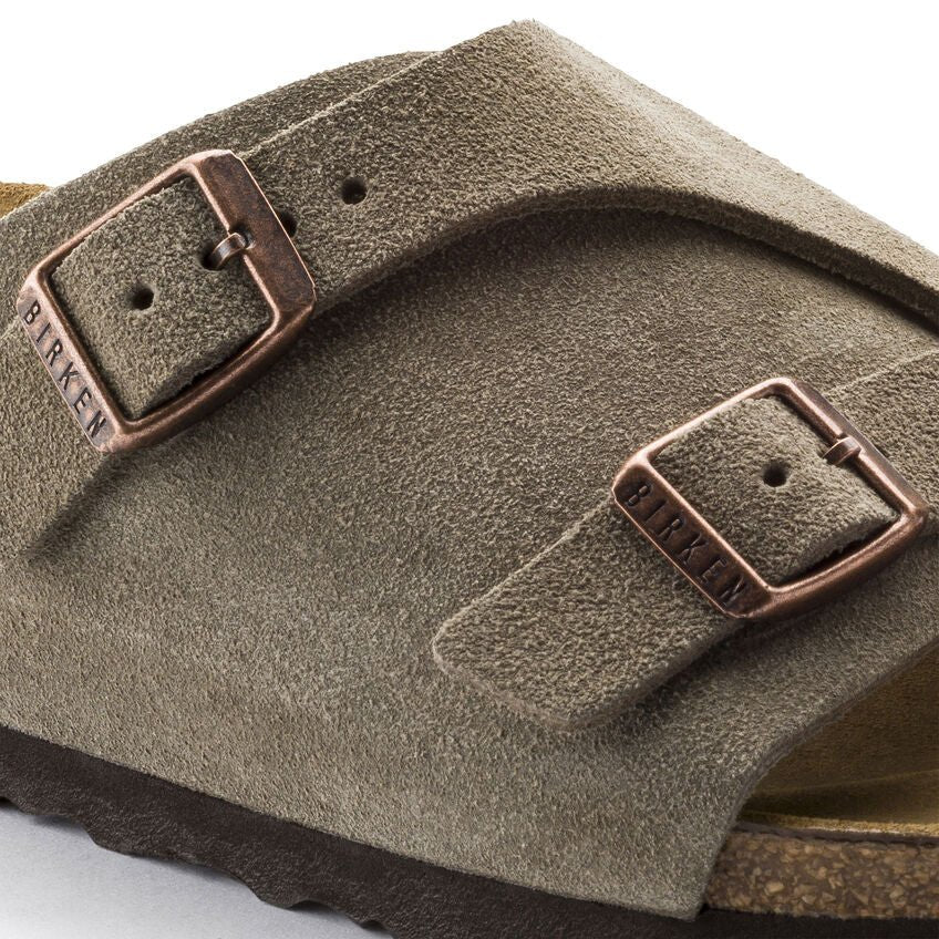 Birkenstock Zurich Slide Sandals - Taupe Suede