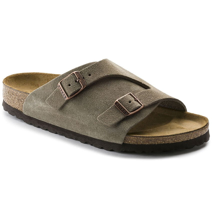 Birkenstock Zurich Slide Sandals - Taupe Suede