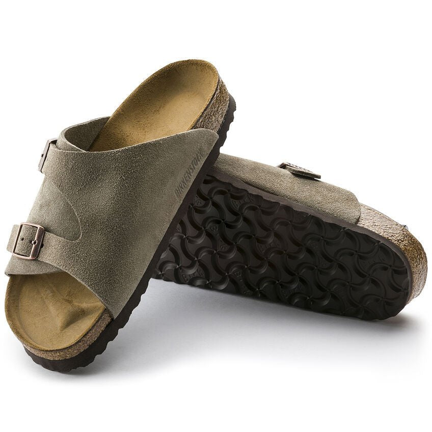 Birkenstock Zurich Slide Sandals - Taupe Suede