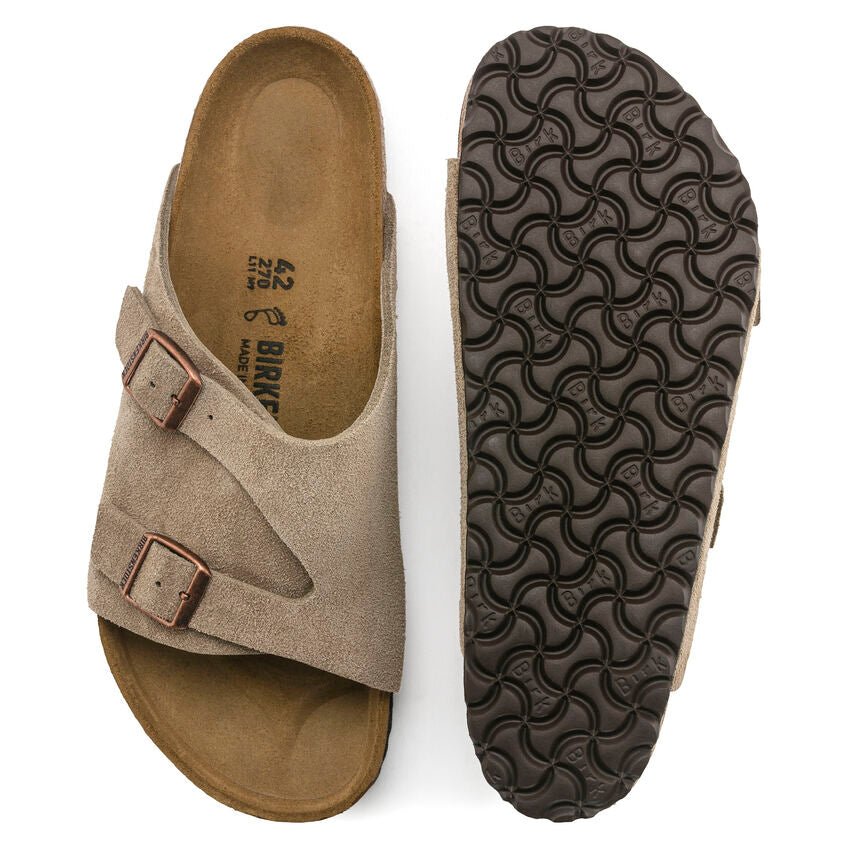 Birkenstock Zurich Slide Sandals - Taupe Suede