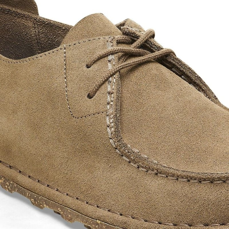 Birkenstock Utti Lace-Up Shoe - Gray Taupe Suede
