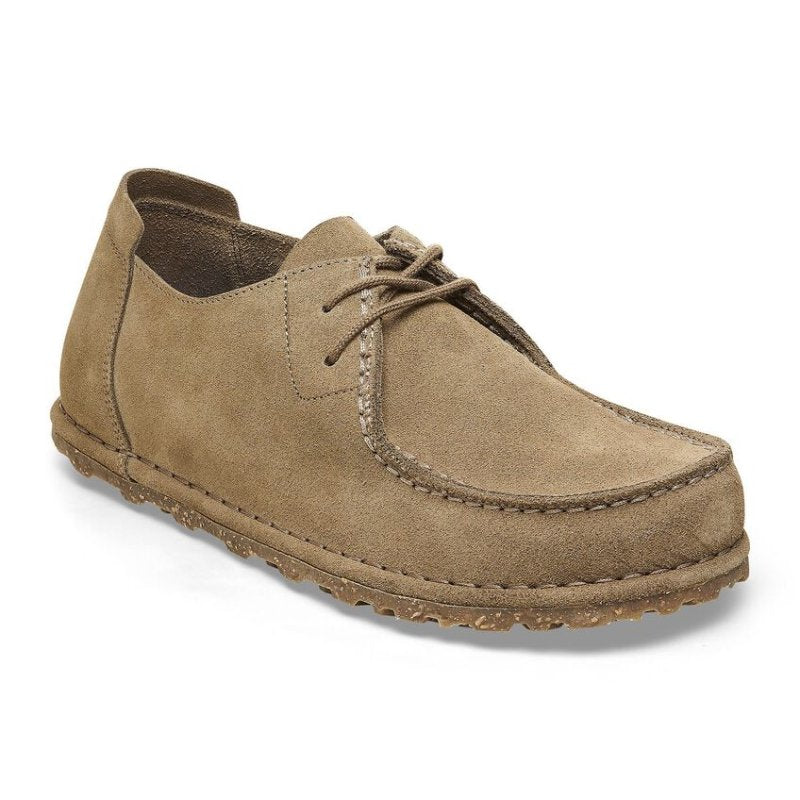 Birkenstock Utti Lace-Up Shoe - Gray Taupe Suede