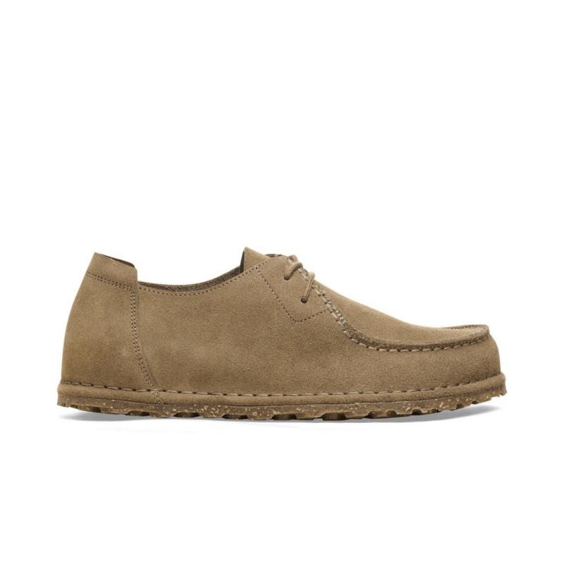 Birkenstock Utti Lace-Up Shoe - Gray Taupe Suede