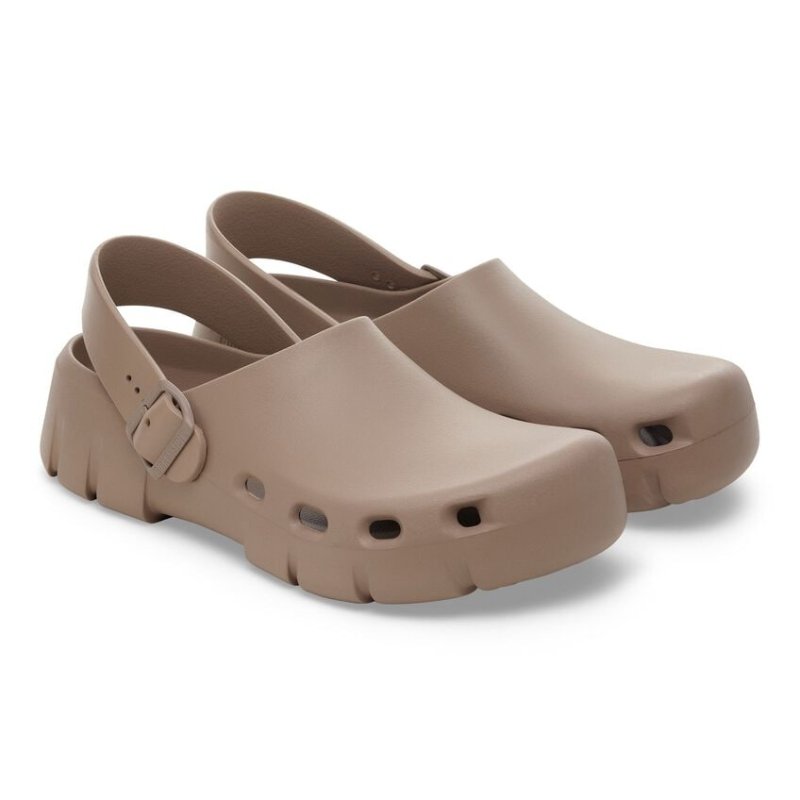Birkenstock Women's Birki Flow Backstrap Clog - Gray Taupe EVA