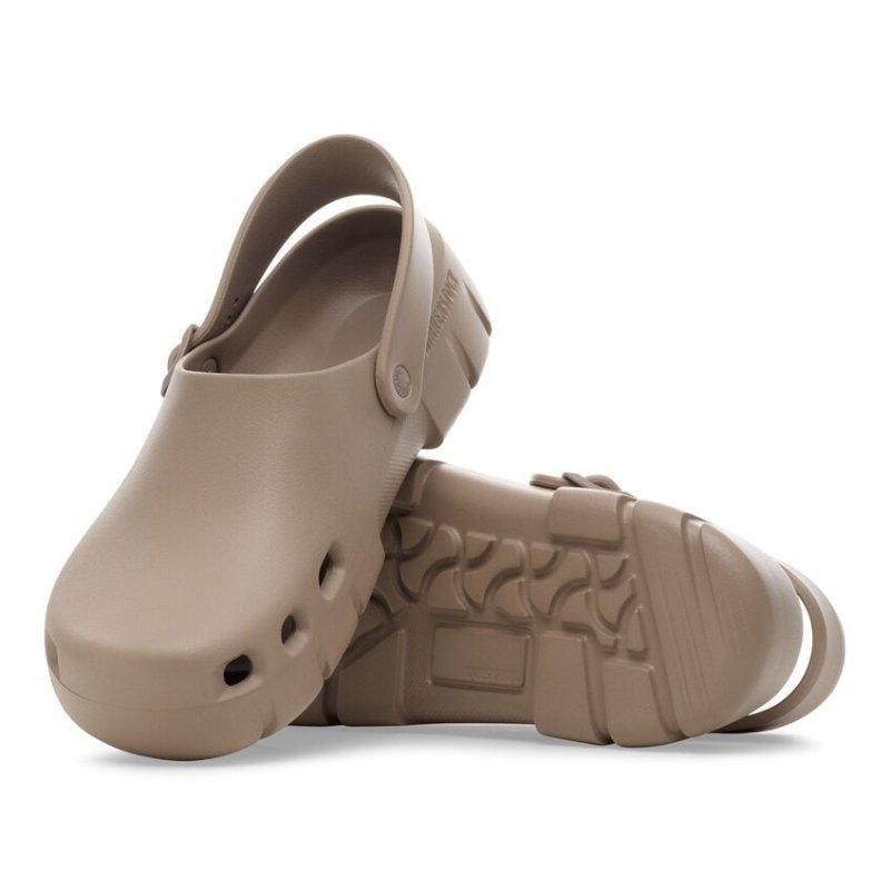 Birkenstock Women's Birki Flow Backstrap Clog - Gray Taupe EVA