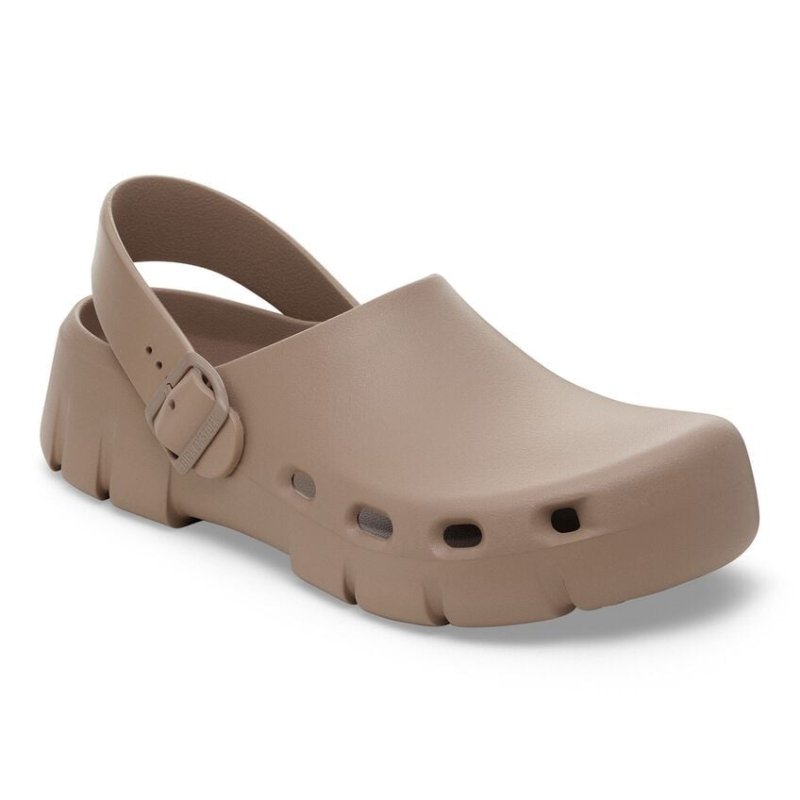 Birkenstock Women's Birki Flow Backstrap Clog - Gray Taupe EVA