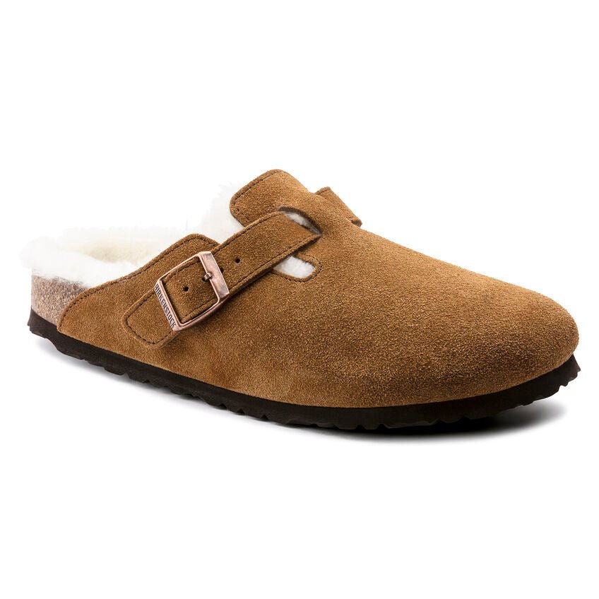 Birkenstock Boston Shearling Clog - Mink Suede