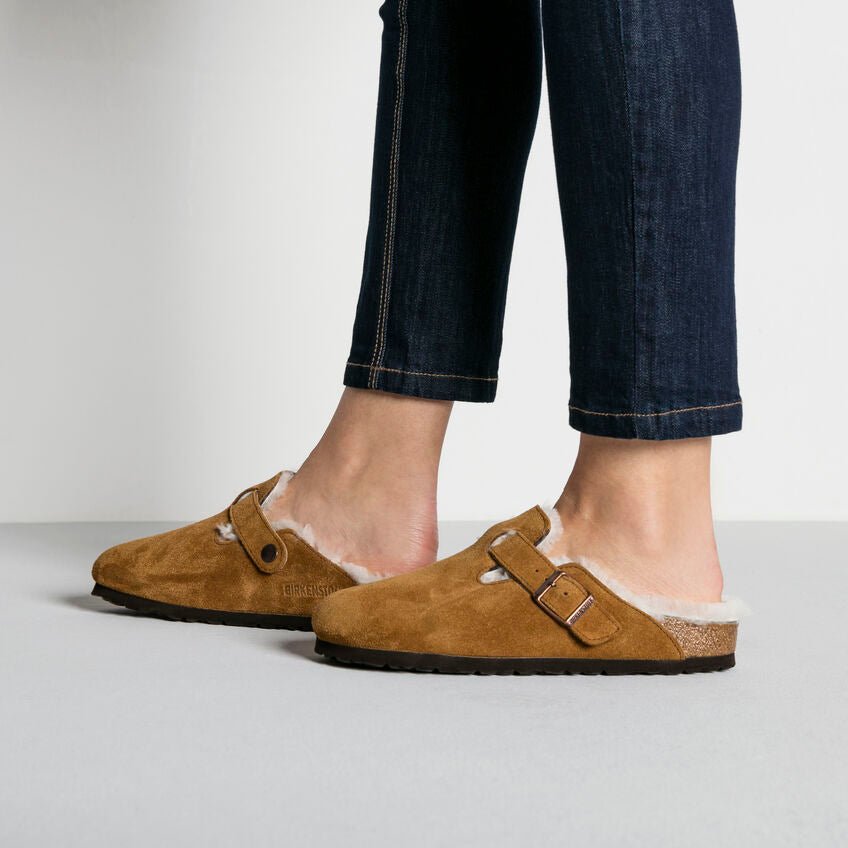 Birkenstock Boston Shearling Clog - Mink Suede
