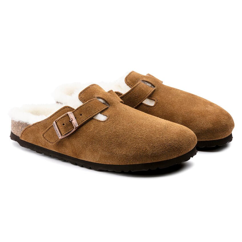Birkenstock Boston Shearling Clog - Mink Suede