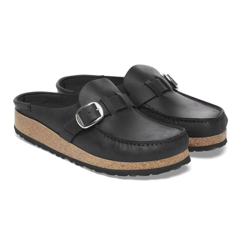 Birkenstock Women's Buckley Mule Clog - Black Oiled Leather